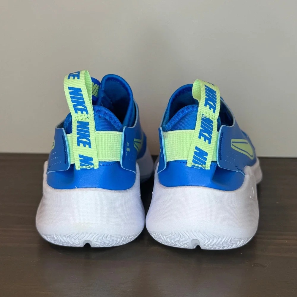 Nike Flex Runner 3 GS Slip On Running Shoes Photo Blue Vapor Green 5Y New